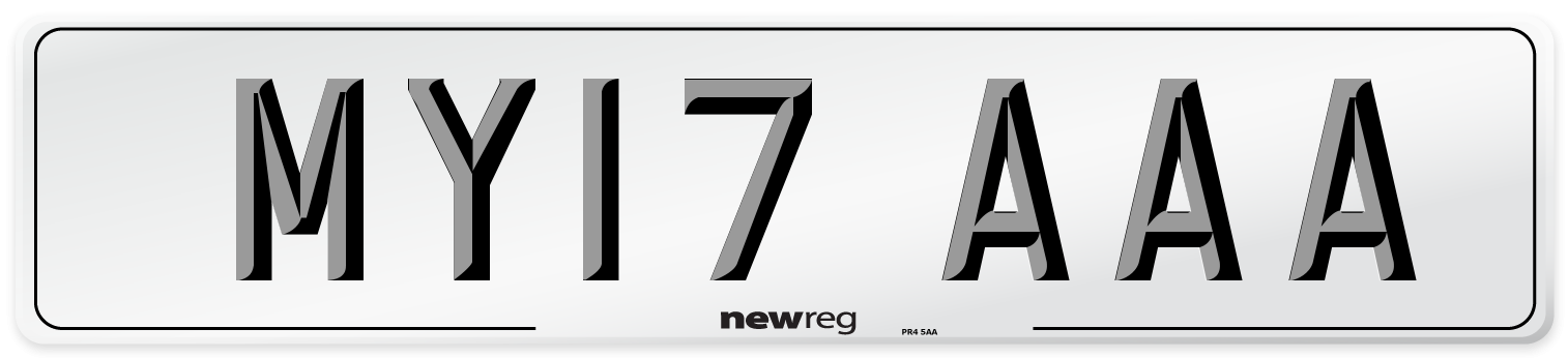 MY17 AAA Number Plate from New Reg
